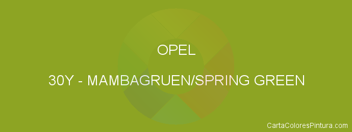 Pintura Opel 30Y Mambagruen/spring Green