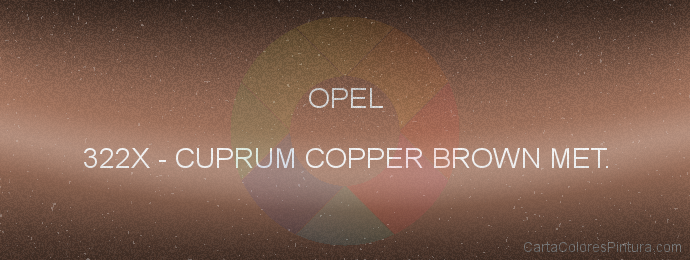 Pintura Opel 322X Cuprum Copper Brown Met.