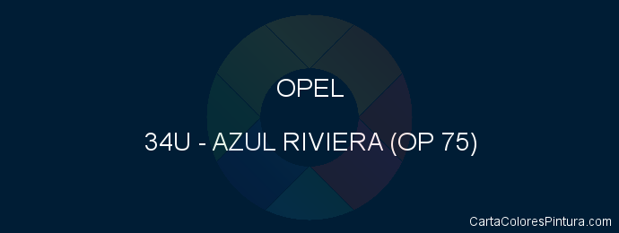 Pintura Opel 34U Azul Riviera (op 75)