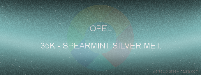 Pintura Opel 35K Spearmint Silver Met.