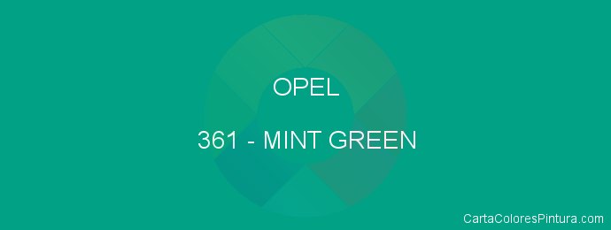Pintura Opel 361 Mint Green
