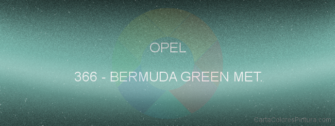 Pintura Opel 366 Bermuda Green Met.
