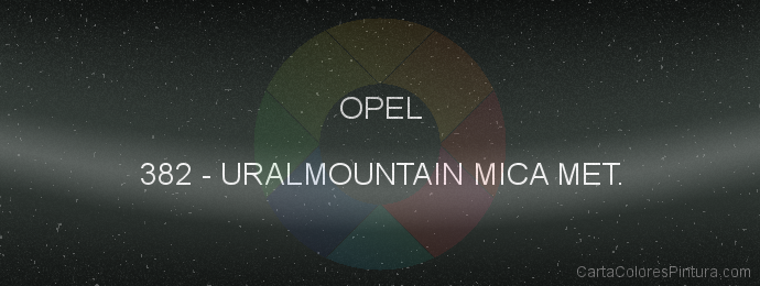 Pintura Opel 382 Uralmountain Mica Met.