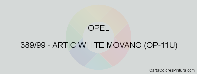 Pintura Opel 389/99 Artic White Movano (op-11u)