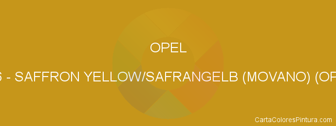 Pintura Opel 396 Saffron Yellow/safrangelb (movano) (op 98