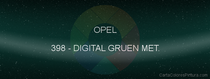 Pintura Opel 398 Digital Gruen Met.