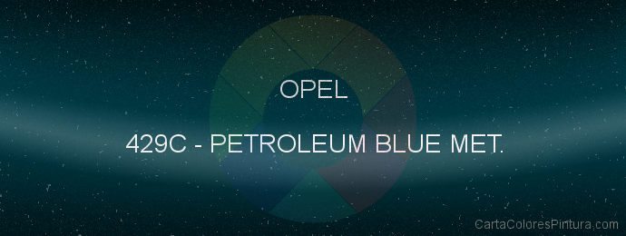 Pintura Opel 429C Petroleum Blue Met.