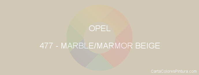 Pintura Opel 477 Marble/marmor Beige