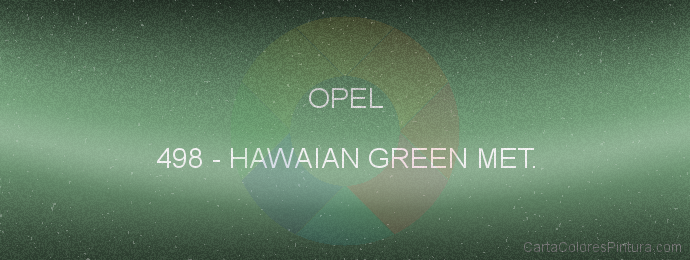Pintura Opel 498 Hawaian Green Met.