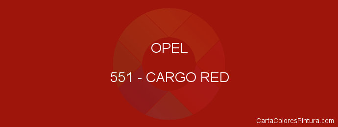 Pintura Opel 551 Cargo Red