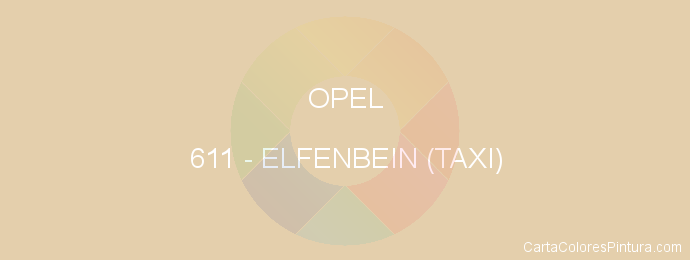 Pintura Opel 611 Elfenbein (taxi)