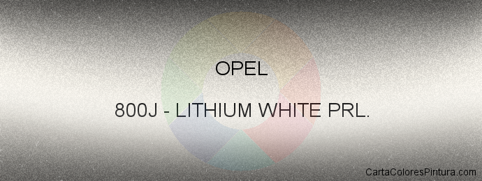 Pintura Opel 800J Lithium White Prl.