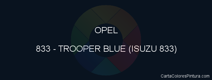 Pintura Opel 833 Trooper Blue (isuzu 833)