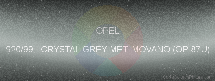 Pintura Opel 920/99 Crystal Grey Met. Movano (op-87u)