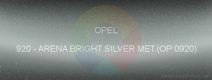 Pintura Opel 920 Arena Bright Silver Met.(op 0920)