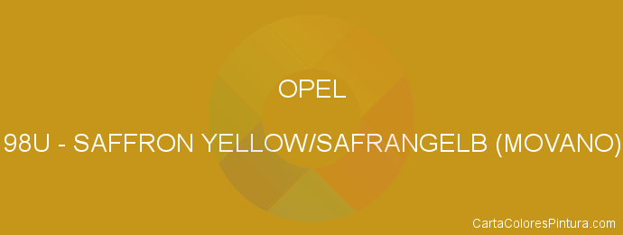Pintura Opel 98U Saffron Yellow/safrangelb (movano)