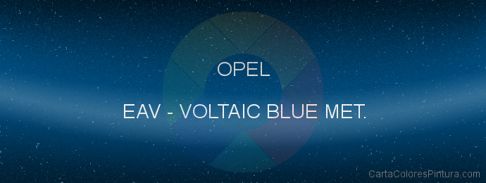 Pintura Opel EAV Voltaic Blue Met.