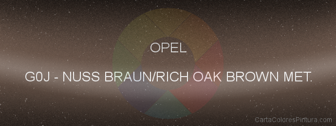 Pintura Opel G0J Nuss Braun/rich Oak Brown Met.