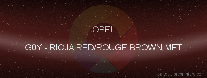 Pintura Opel G0Y Rioja Red/rouge Brown Met.