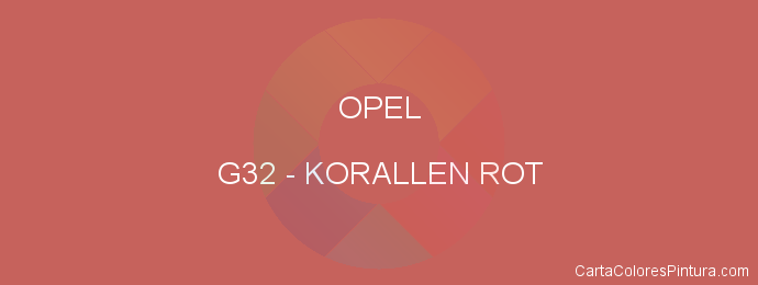 Pintura Opel G32 Korallen Rot
