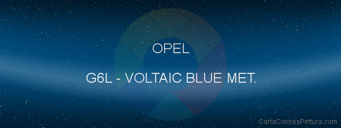 Pintura Opel G6L Voltaic Blue Met.