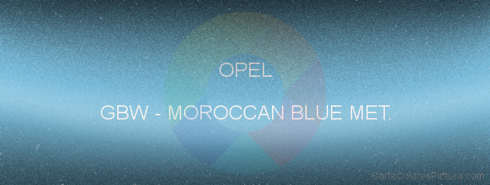 Pintura Opel GBW Moroccan Blue Met.