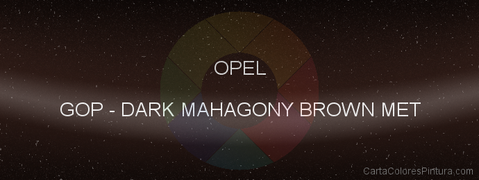 Pintura Opel GOP Dark Mahagony Brown Met