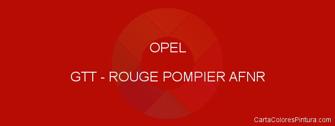 Pintura Opel GTT Rouge Pompier Afnr