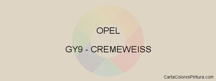 Pintura Opel GY9 Cremeweiss