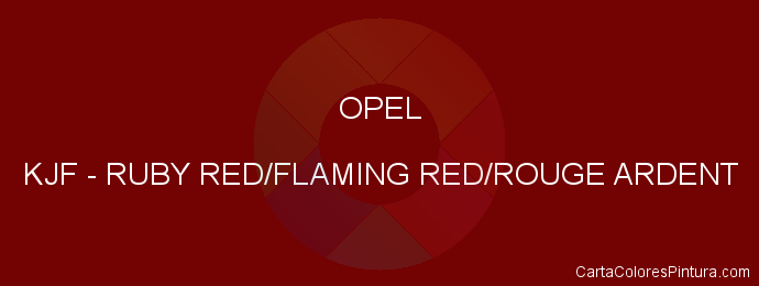 Pintura Opel KJF Ruby Red/flaming Red/rouge Ardent