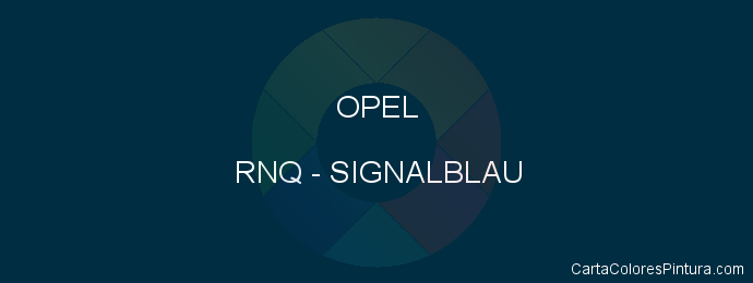 Pintura Opel RNQ Signalblau