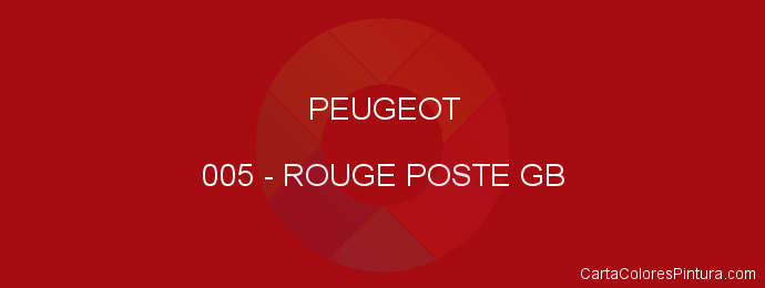 Pintura Peugeot 005 Rouge Poste Gb