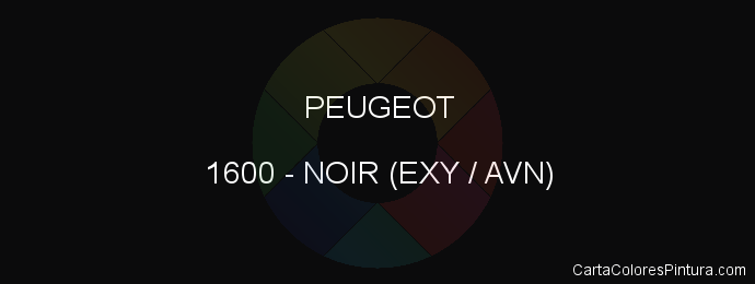 Pintura Peugeot 1600 Noir (exy / Avn)