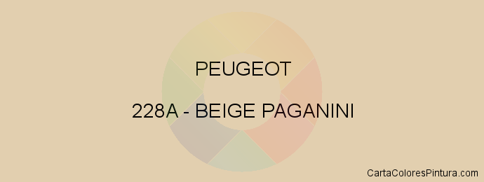 Pintura Peugeot 228A Beige Paganini