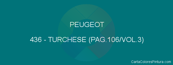 Pintura Peugeot 436 Turchese (pag.106/vol.3)