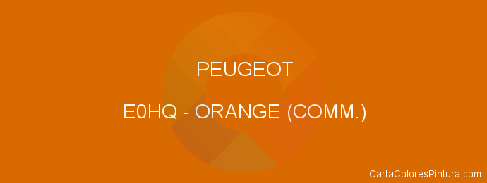 Pintura Peugeot E0HQ Orange (comm.)