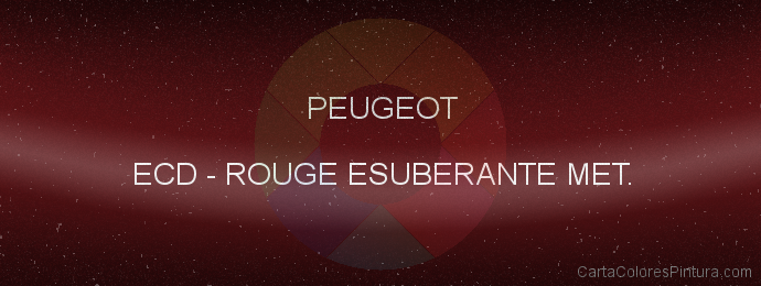 Pintura Peugeot ECD Rouge Esuberante Met.