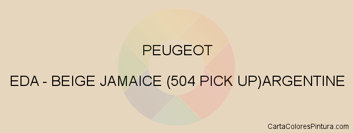 Pintura Peugeot EDA Beige Jamaice (504 Pick Up)argentine