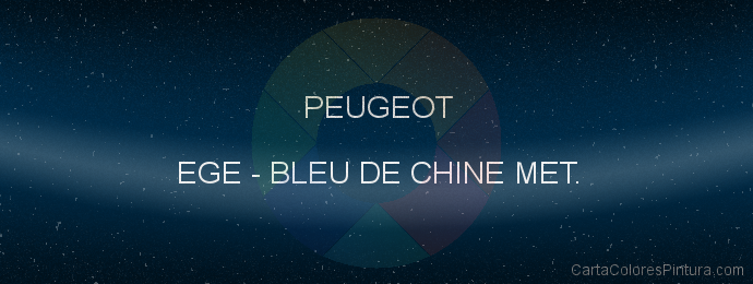 Pintura Peugeot EGE Bleu De Chine Met.
