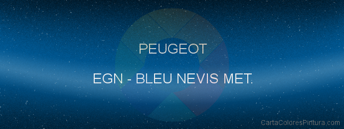 Pintura Peugeot EGN Bleu Nevis Met.