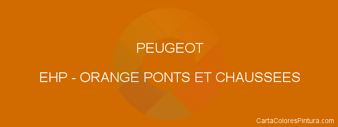 Pintura Peugeot EHP Orange Ponts Et Chaussees
