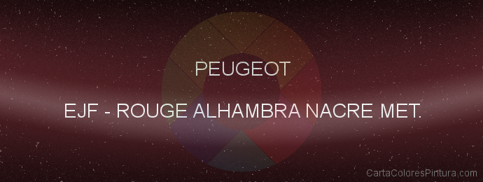 Pintura Peugeot EJF Rouge Alhambra Nacre Met.