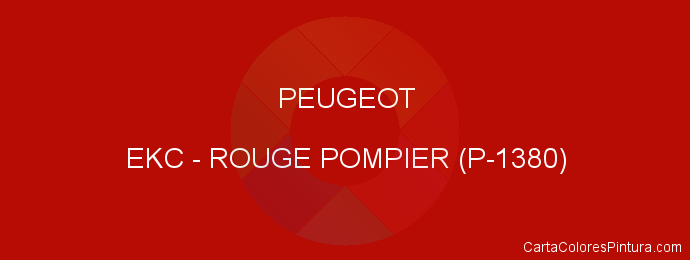 Pintura Peugeot EKC Rouge Pompier (p-1380)