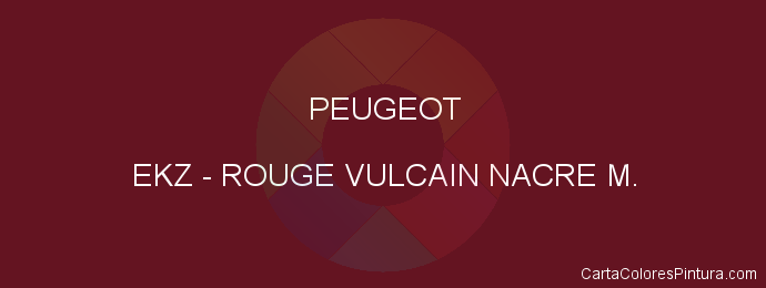 Pintura Peugeot EKZ Rouge Vulcain Nacre M.