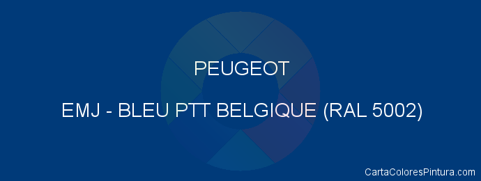 Pintura Peugeot EMJ Bleu Ptt Belgique (ral 5002)