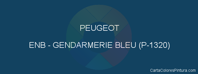 Pintura Peugeot ENB Gendarmerie Bleu (p-1320)