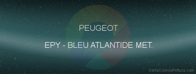 Pintura Peugeot EPY Bleu Atlantide Met.