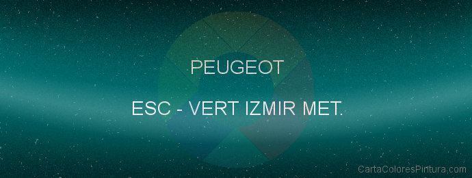 Pintura Peugeot ESC Vert Izmir Met.