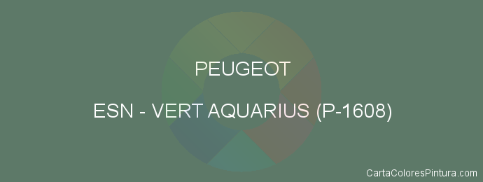 Pintura Peugeot ESN Vert Aquarius (p-1608)