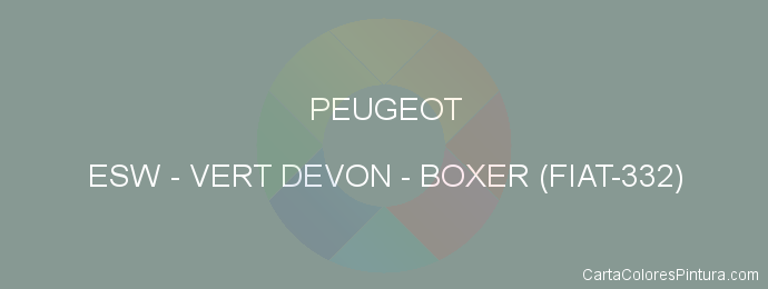 Pintura Peugeot ESW Vert Devon - Boxer (fiat-332)